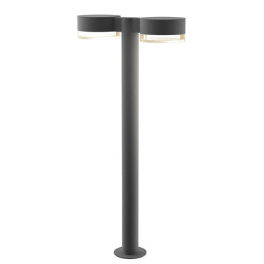 Sonneman 7308-PC.FH Reals 28" LED Double Bollard Plate Cap / Clear Lens-Clear Glass Shade 2