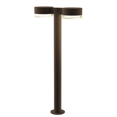 Sonneman 7308-PC.FH Reals 28" LED Double Bollard Plate Cap / Clear Lens-Clear Glass Shade 1