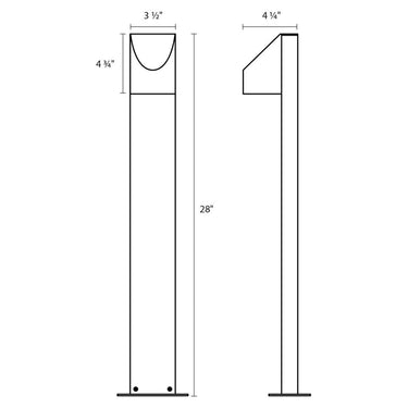 Sonneman 7311 Shear 16" LED Bollard 4