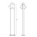 Sonneman 7327 Triform Compact 28" LED Double Bollard in Textured Gray 2