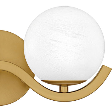 Spherical 2 Light Bath Light in Aged Brass 2