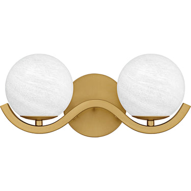 Spherical 2 Light Bath Light in Aged Brass 3
