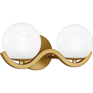 Spherical 2 Light Bath Light in Aged Brass 4