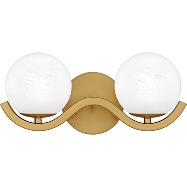 Spherical 2 Light Bath Light in Aged Brass 1