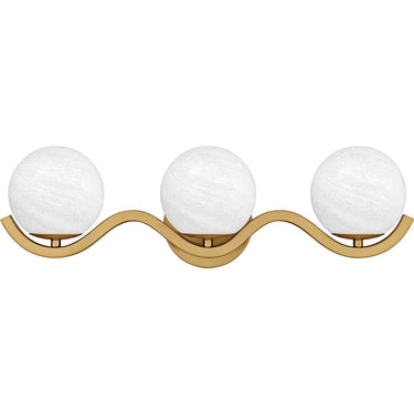 Spherical 3 Light Bath Light in Aged Brass 3