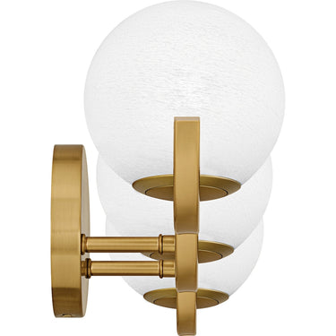 Spherical 3 Light Bath Light in Aged Brass 5