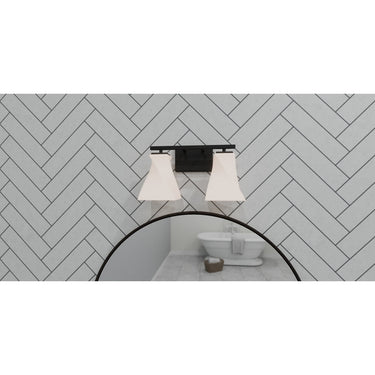 Stetson 2 Light Bath Light in Matte Black 2