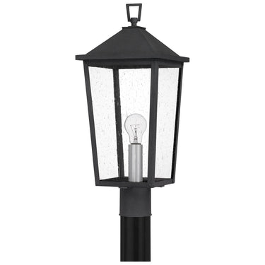 Stoneleigh 1 Light Outdoor Post in Mottled Black 3