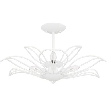 Tallulah 3 Light Semi-Flush Mount in Sand White 3