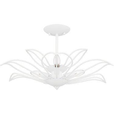 Tallulah 3 Light Semi-Flush Mount in Sand White 1