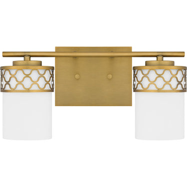 Tenley 2 Light Bath Light in Aged Brass 3