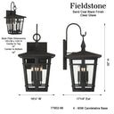 The Great Outdoors Fieldstone 32" High 4 Light Outdoor Wall Sconce - 77902-66 4