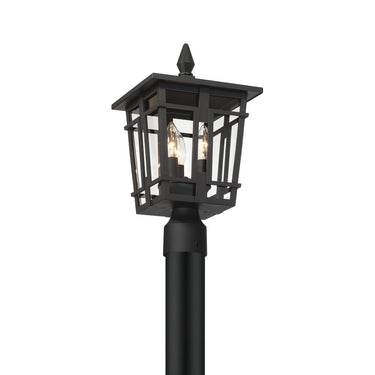 The Great Outdoors Fieldstone 9" High 3 Light Outdoor Post Mount - 77905-66 2