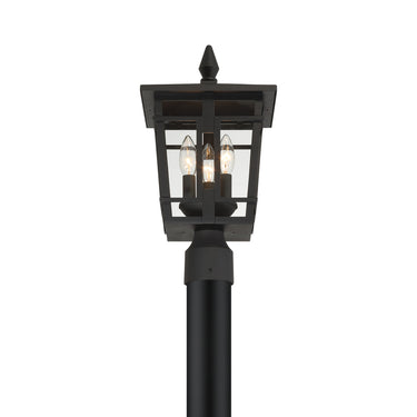 The Great Outdoors Fieldstone 9" High 3 Light Outdoor Post Mount - 77905-66 3