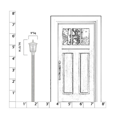 The Great Outdoors Fieldstone 9" High 3 Light Outdoor Post Mount - 77905-66 6