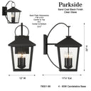The Great Outdoors Parkside 22" High 4 Light Outdoor Wall Sconce - 78001-66 5