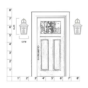 The Great Outdoors Parkside 22" High 4 Light Outdoor Wall Sconce - 78001-66 6