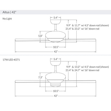 The Modern Fan Company Altus Fan - Brushed Aluminum -BA 20