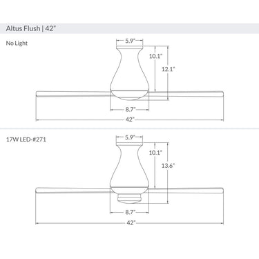The Modern Fan Company Altus Flush Fan 12
