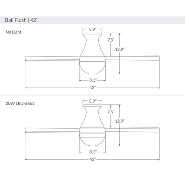 The Modern Fan Company Ball Flush Fan 17