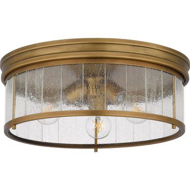 Theodora 3 Light Flush Mount in Weathered Brass 3