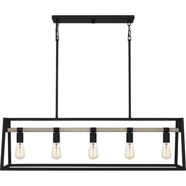 Tippet 5 Light Island Light in Matte Black 7