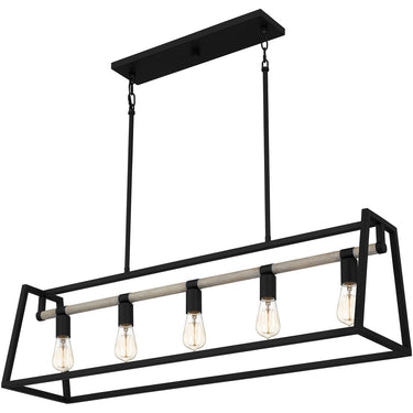Tippet 5 Light Island Light in Matte Black 1