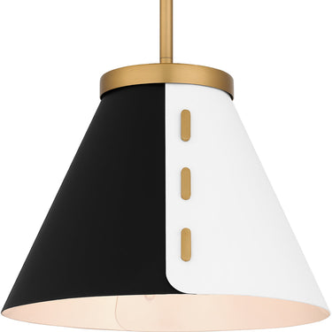Trette 1 Light Pendant in Brushed Weathered Brass 2