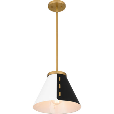 Trette 1 Light Pendant in Brushed Weathered Brass 6