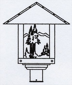 TRP-16MN Arroyo Craftsman Timber Ridge Mountain Lg. Post Mount - Crescent Harbor