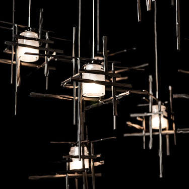 Tura 10-Light Frosted Glass Mobile Pendant 1