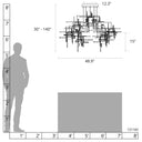 Tura 10-Light Frosted Glass Mobile Pendant 3