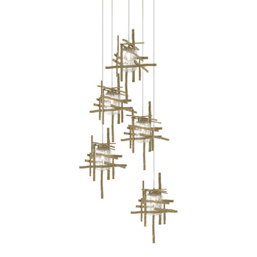 Tura 5-Light Seeded Glass Pendant 21