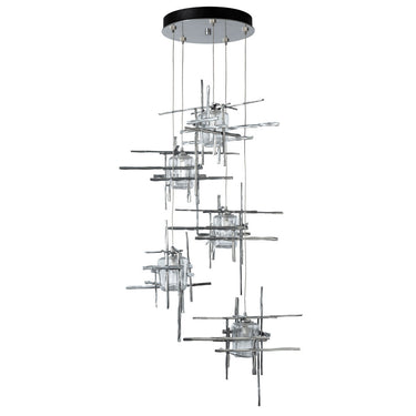 Tura 5-Light Seeded Glass Pendant 6