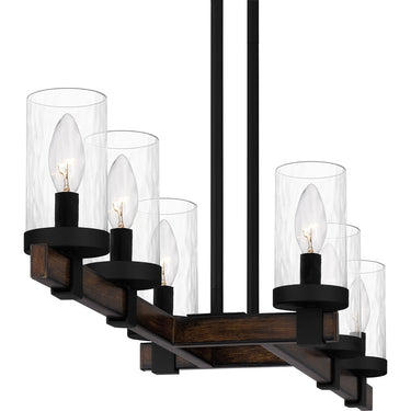 Tuthill 6 Light Island Light in Matte Black 2