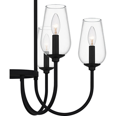 Viscount 6 Light Chandelier in Matte Black 2