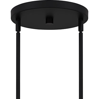 Viscount 6 Light Chandelier in Matte Black 3