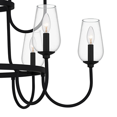 Viscount 9 Light Chandelier in Matte Black 2