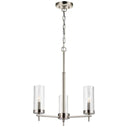 Visual Comfort Studio 3190303-962 Three Light Chandelier in Brushed Nickel - Crescent Harbor