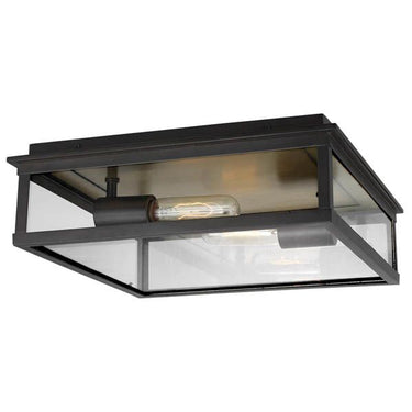 Visual Comfort Studio CO1182HTCP Large Outdoor Flush Mount in Heritage Copper - Crescent Harbor