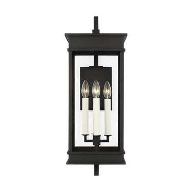Visual Comfort Studio CO1444TXB Large Bracket Wall Lantern in Textured Black - Crescent Harbor