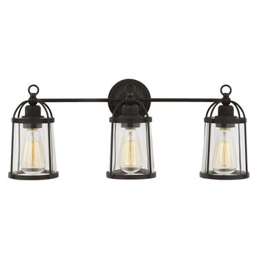 Visual Comfort Studio CV1003SMS 3 - Light Vanity in Smith Steel - Crescent Harbor