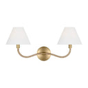 Visual Comfort Studio CW1302BBS Double Sconce in Burnished Brass / Blonde Rattan - Crescent Harbor
