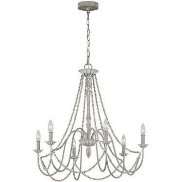 Visual Comfort Studio F3240/6WGR Chandelier in Washed Grey - Crescent Harbor