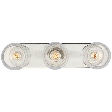 Visual Comfort Studio KSV1023PNGW Medium Glass Vanity in Polished Nickel / Gloss White - Crescent Harbor