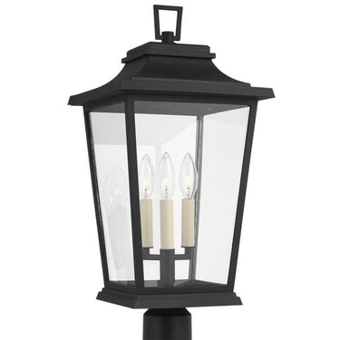 Visual Comfort Studio OL15407TXB Post Lantern in Textured Black - Crescent Harbor