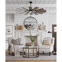 Visual Comfort Studio 14PRR62AGPD Prairie 62" LED Ceiling Fan in Aged Pewter