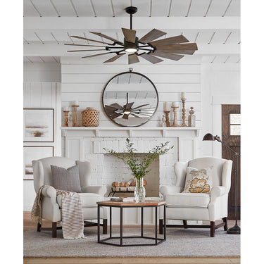 Visual Comfort Studio 14PRR62AGPD Prairie 62" LED Ceiling Fan in Aged Pewter