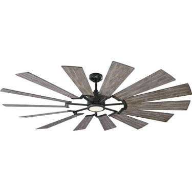 Visual Comfort Studio 14PRR72AGPD Prairie 72" LED Ceiling Fan in Aged Pewter