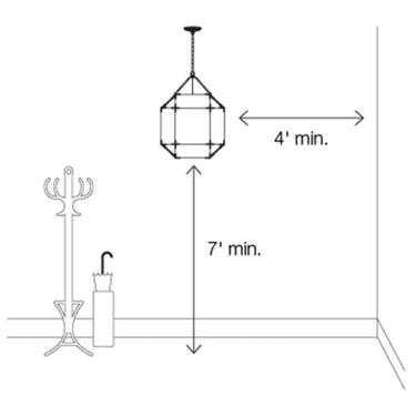 Visual Comfort Studio 6526303 Small Three Light Hall / Foyer
